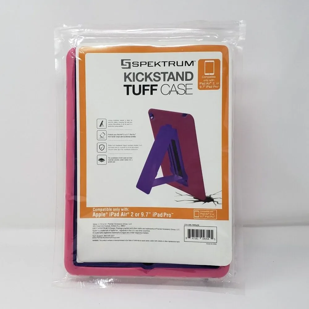 Spektrum Kickstand Tuff Case Pink and Purple iPad Air 2 or 9.7